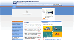 Desktop Screenshot of bhel.com